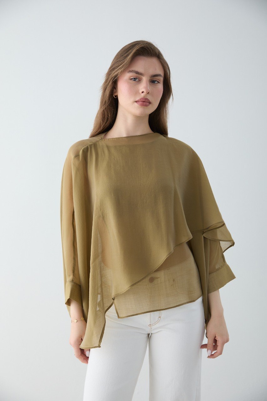 Chiffon Cape Blouse