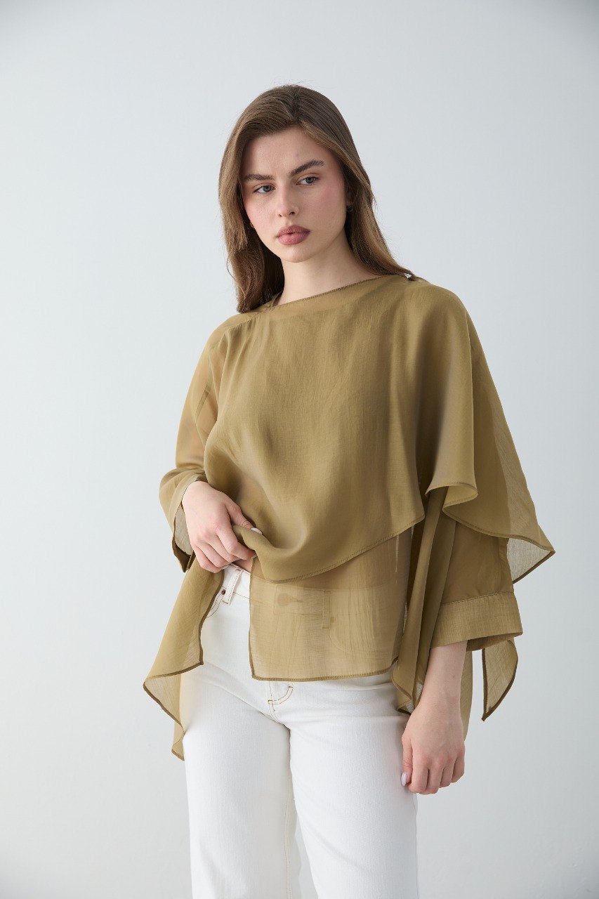 Chiffon Cape Blouse