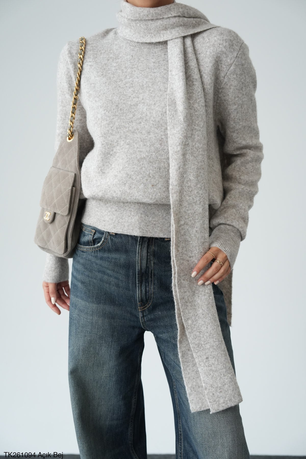 Soft Knit Pullover & Scarf Set