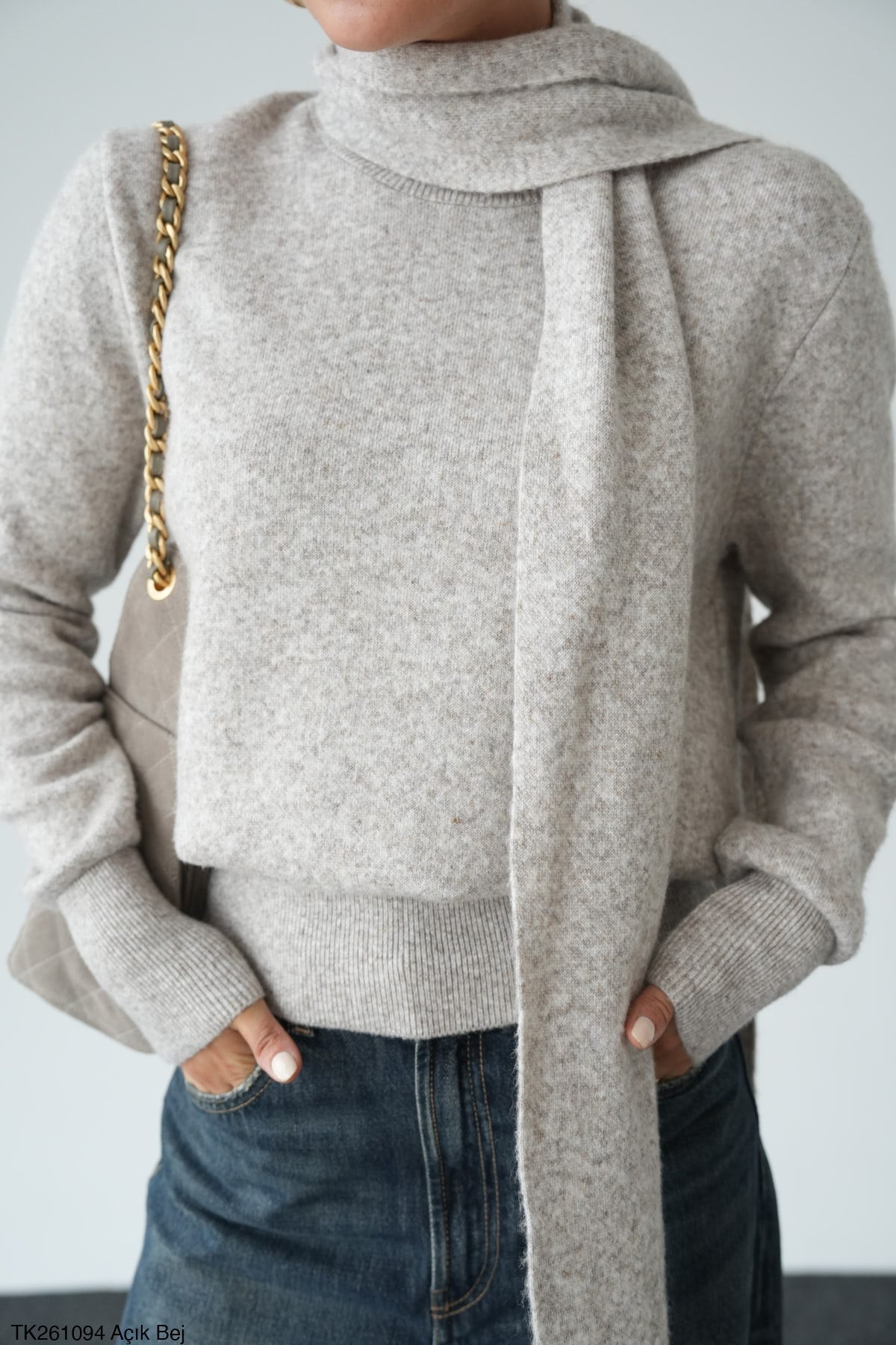Soft Knit Pullover & Scarf Set