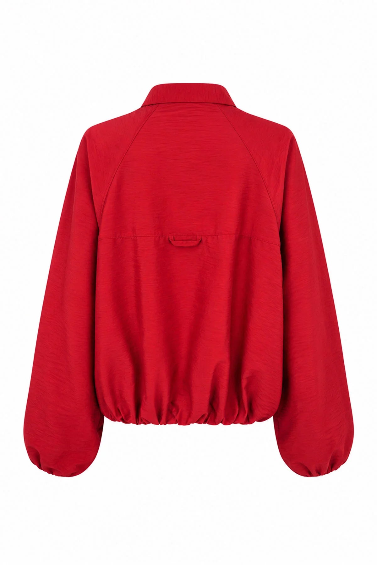 Wrap-Front Balloon Sleeve Jacket