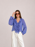 Celeste Sheer Ruffle blouse