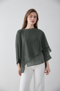 Chiffon Cape Blouse