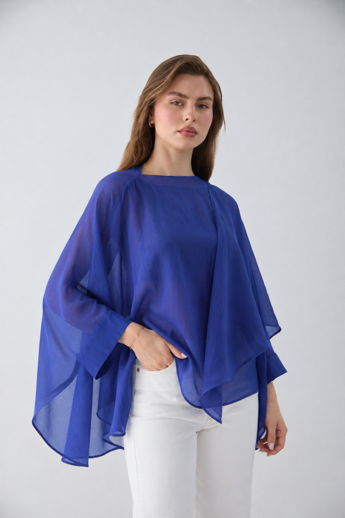 Chiffon Cape Blouse