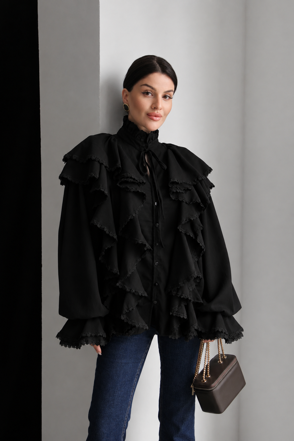 Lace Ruffle Shirt
