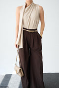 Draped Elegance Scarf Blouse