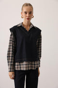 Three-Piece Denim Layered Set