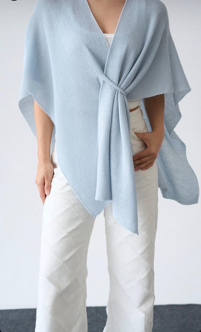 Elegant Draped Knit Shawl