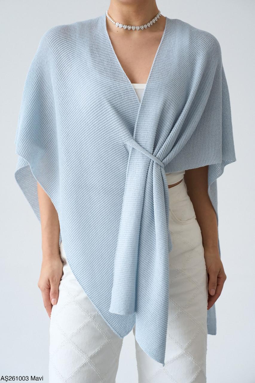 Elegant Draped Knit Shawl