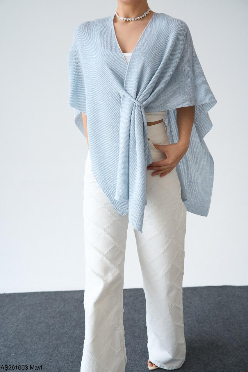 Elegant Draped Knit Shawl