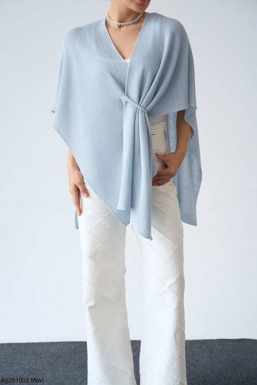 Elegant Draped Knit Shawl