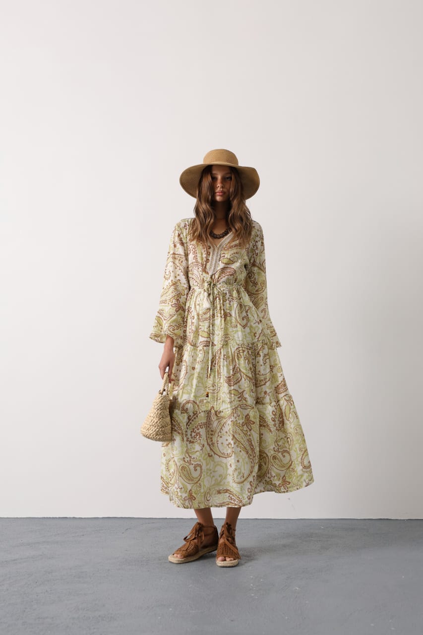 The Celestine Paisley Dress