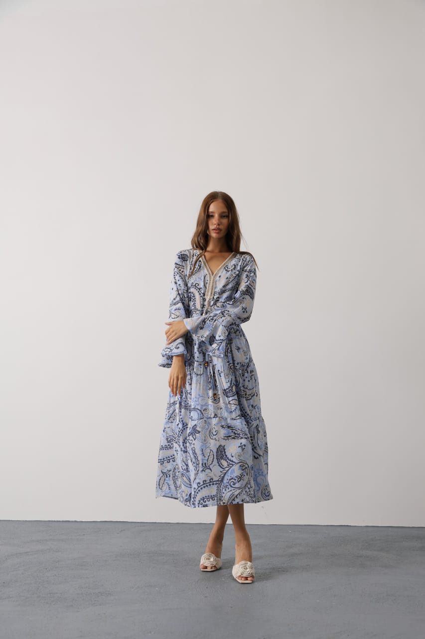 The Celestine Paisley Dress