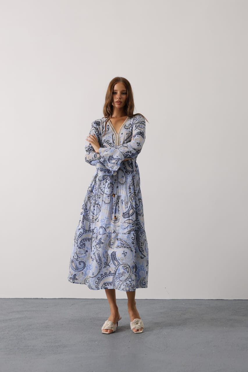 The Celestine Paisley Dress