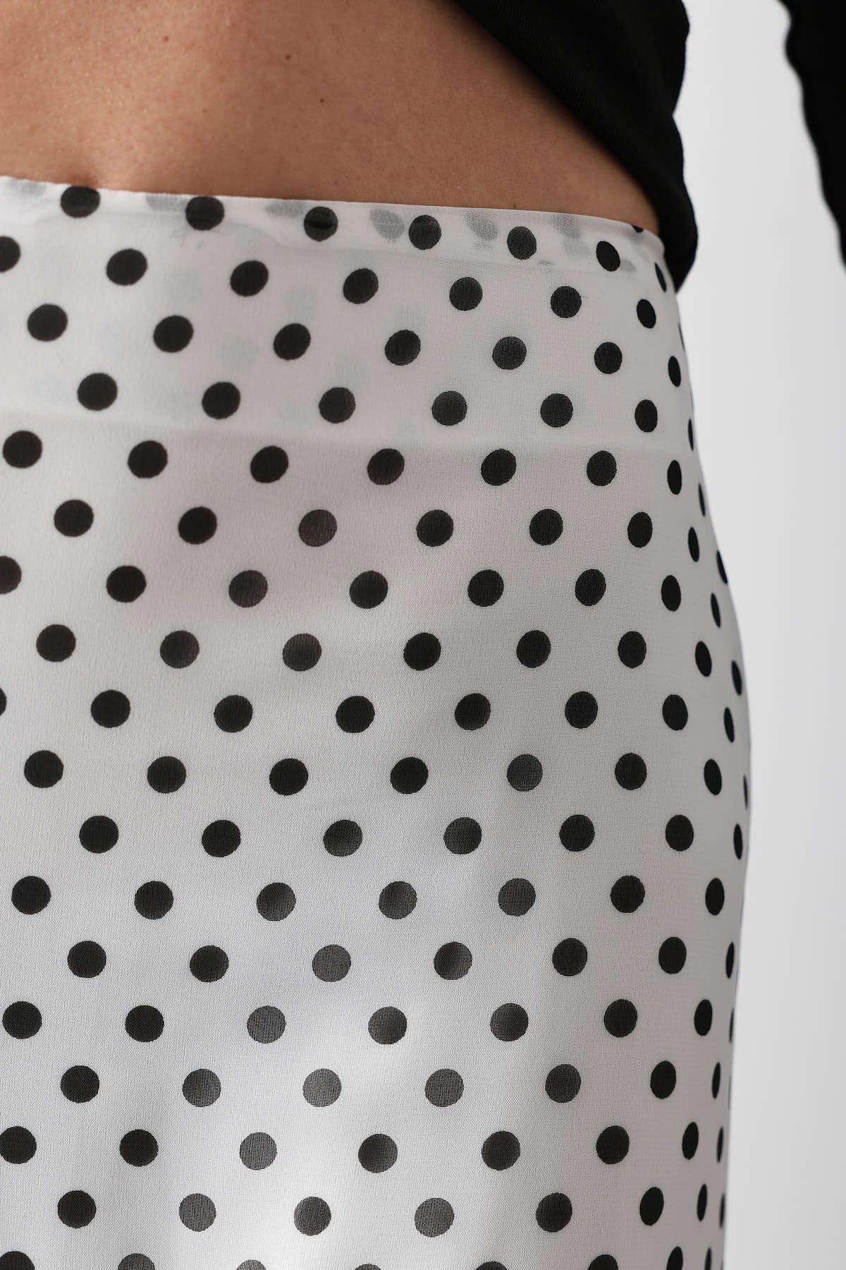 Polka Dot Flowy Maxi Skirt