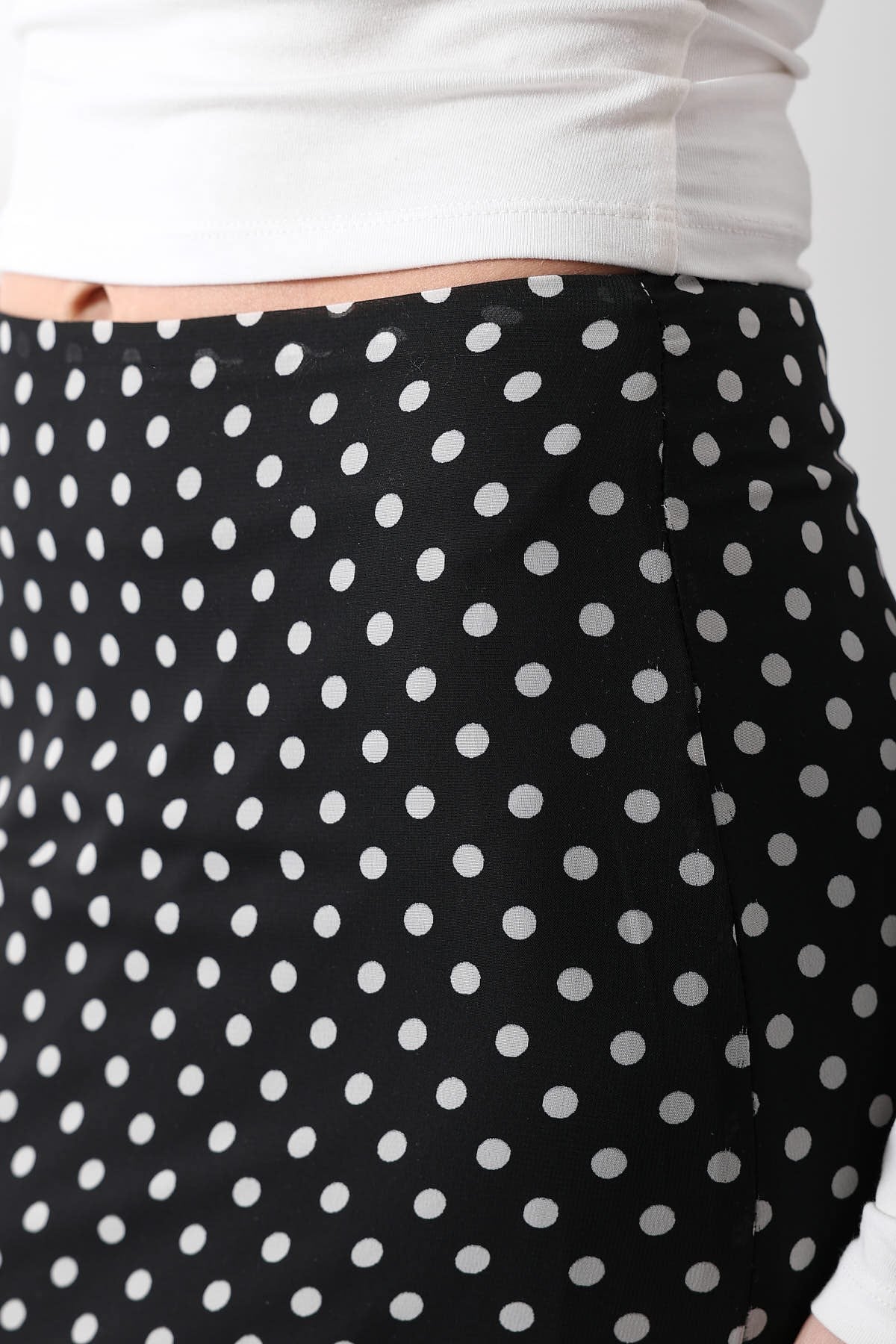 Polka Dot Flowy Maxi Skirt