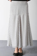 Polka Dot Flowy Maxi Skirt