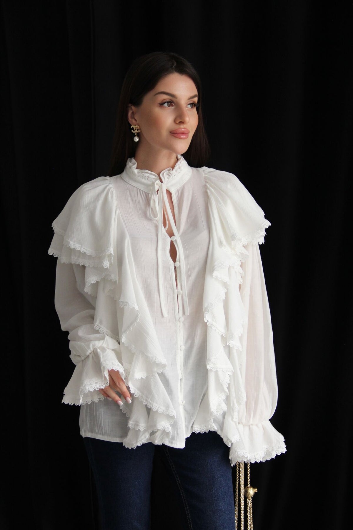 Lace Ruffle Shirt