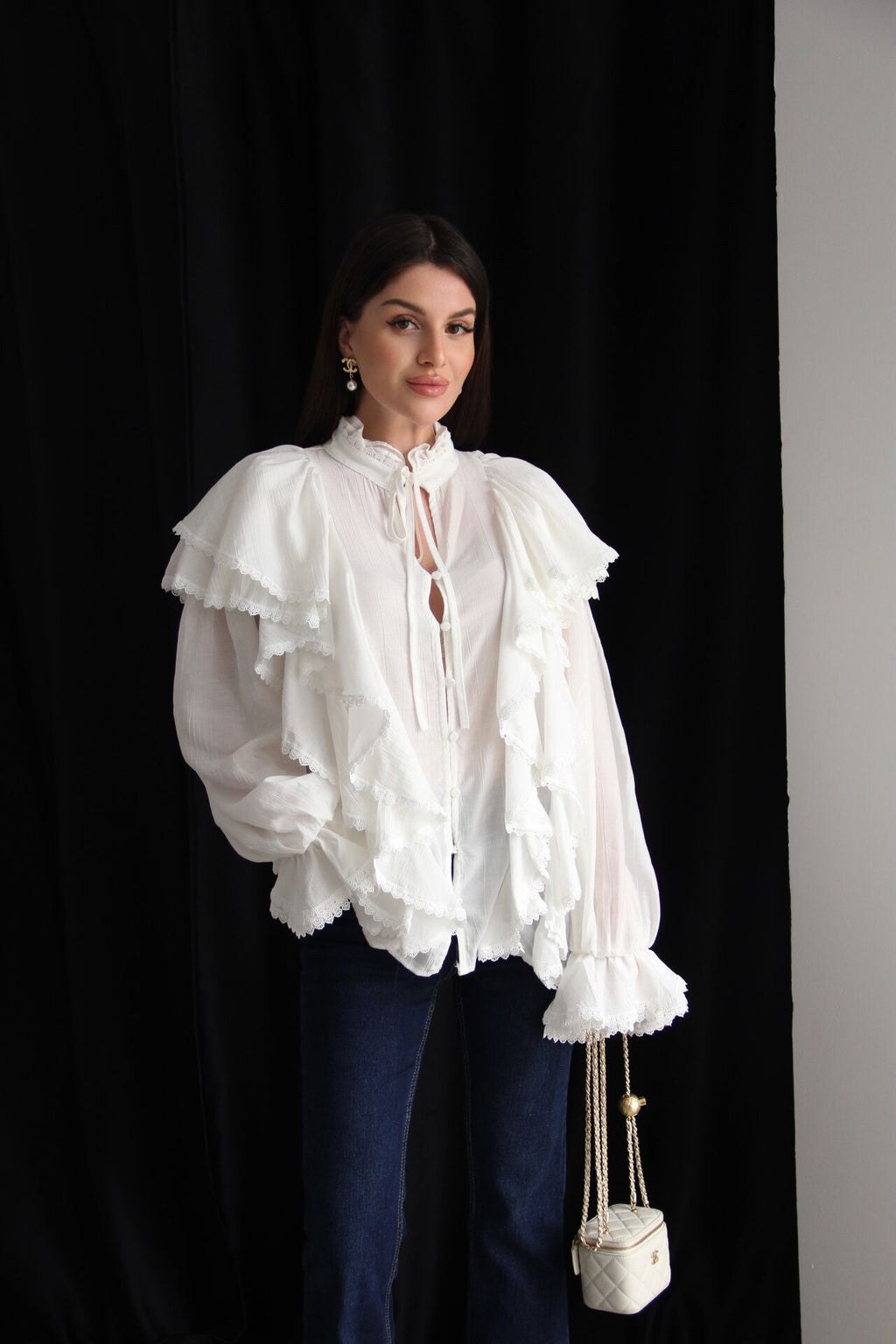 Lace Ruffle Shirt