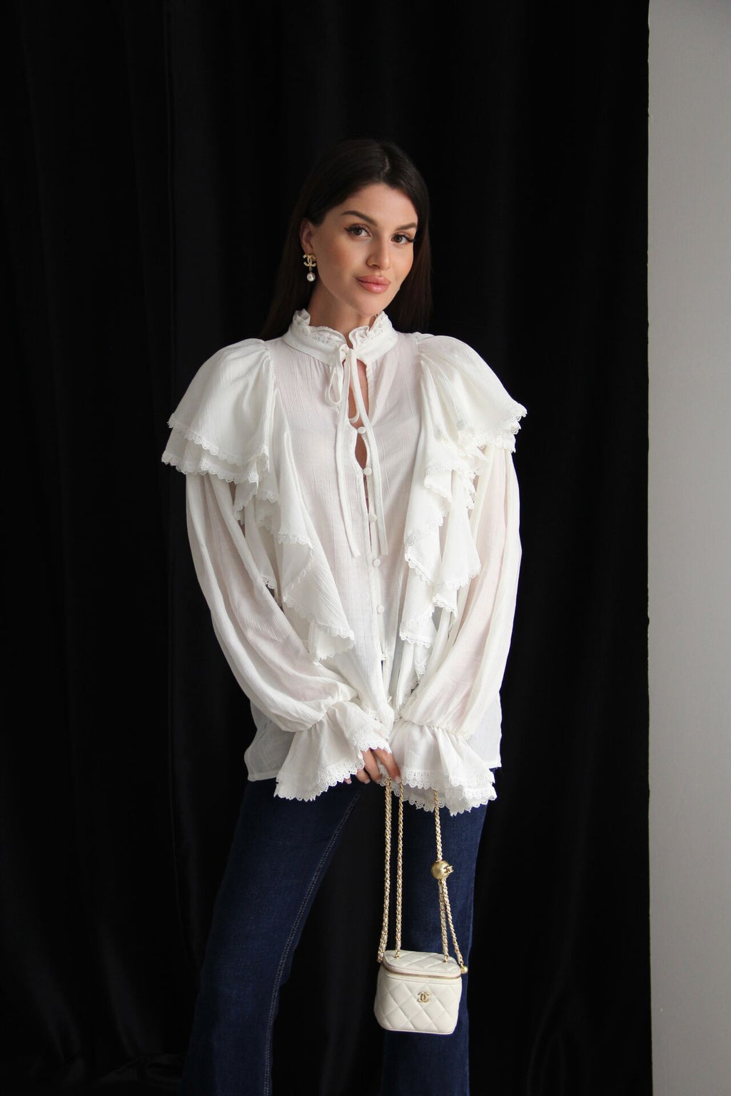 Lace Ruffle Shirt
