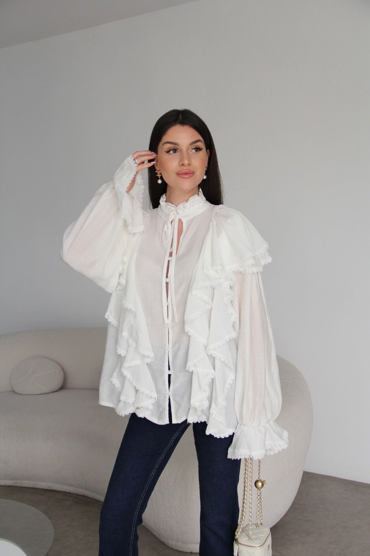 Lace Ruffle Shirt