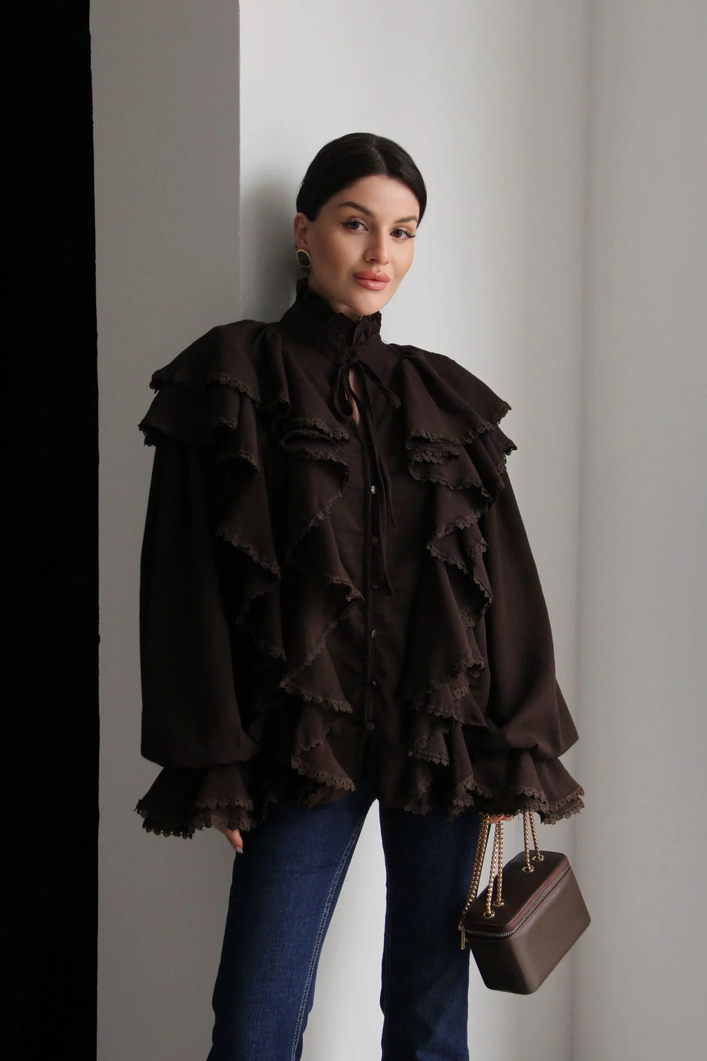 Lace Ruffle Shirt