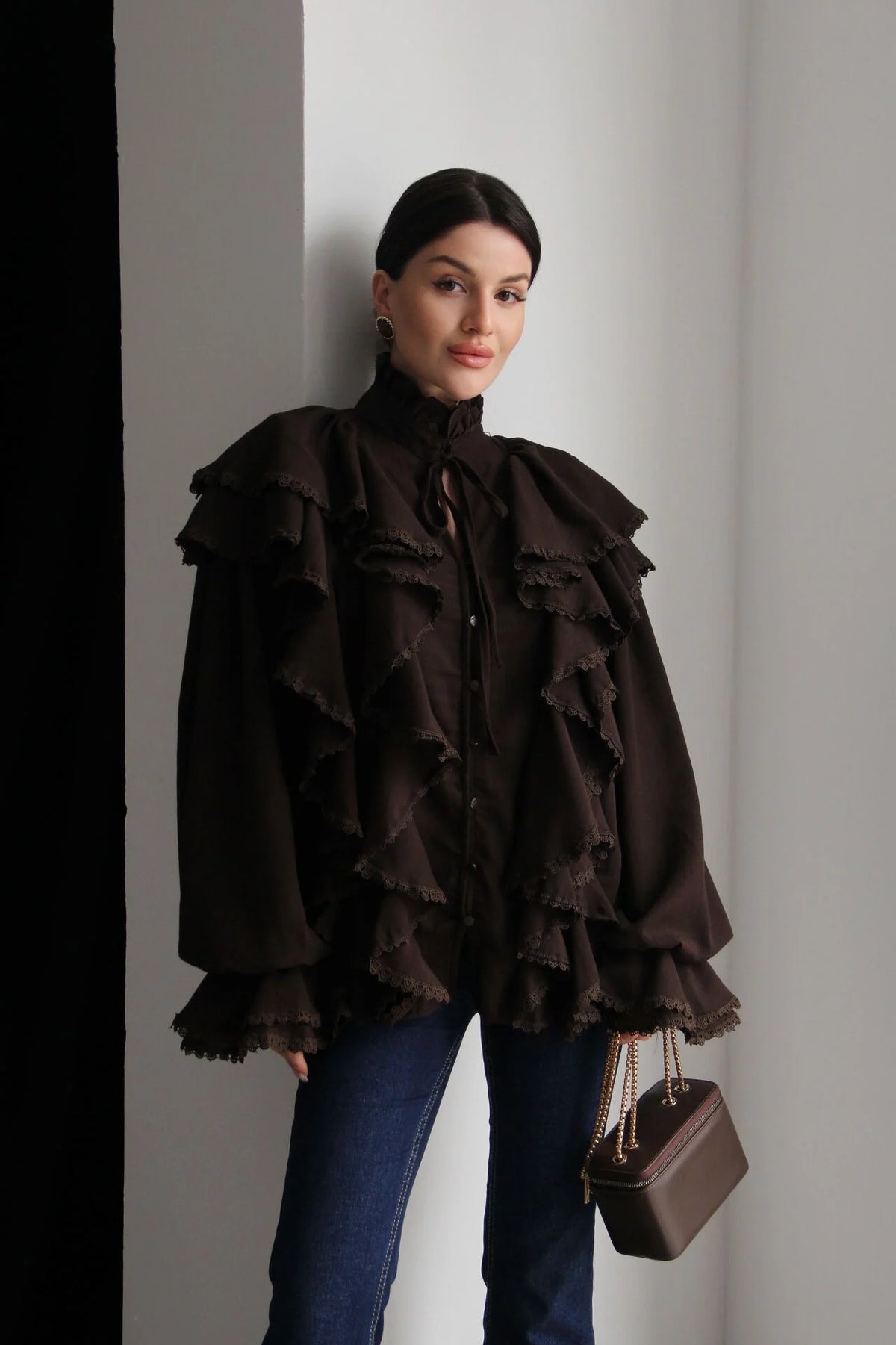 Lace Ruffle Shirt