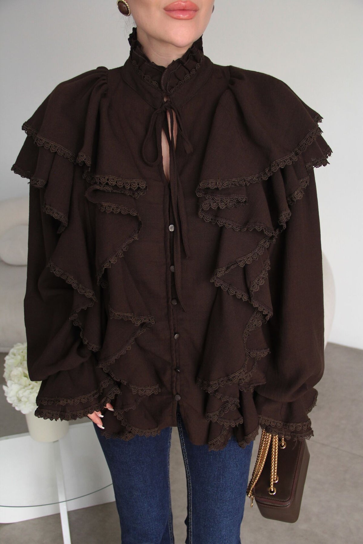 Lace Ruffle Shirt