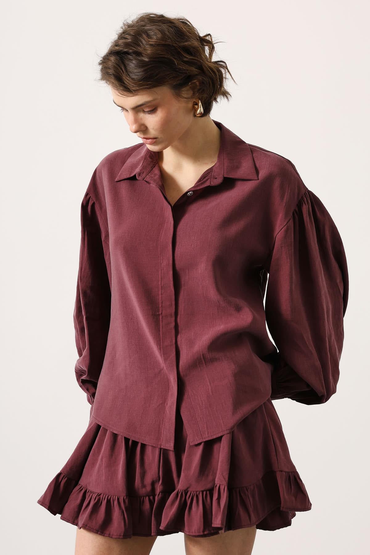 Oversized Puff-Sleeve chemise