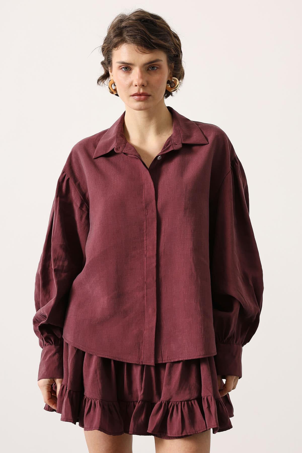 Oversized Puff-Sleeve chemise