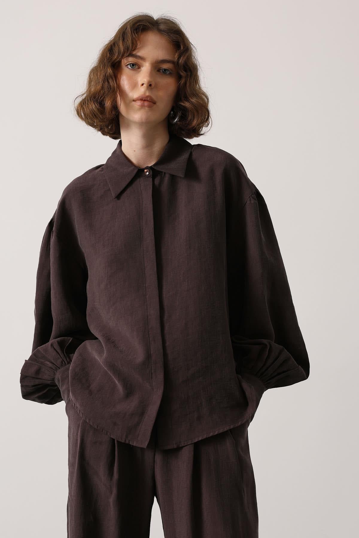 Oversized Puff-Sleeve chemise