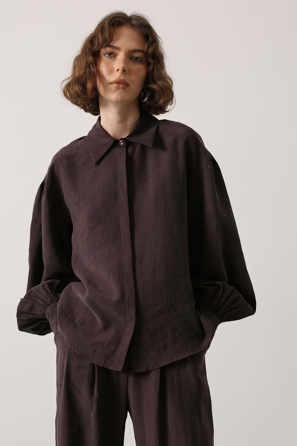 Oversized Puff-Sleeve chemise